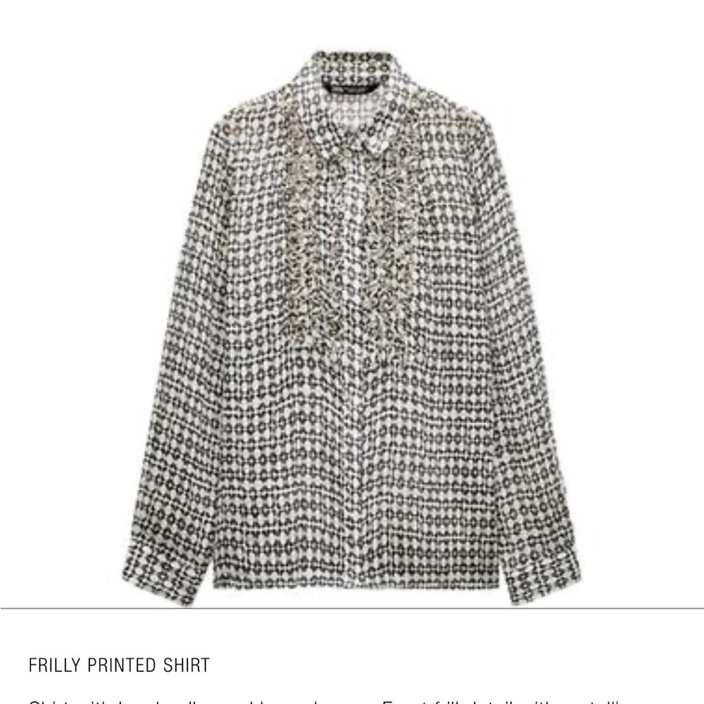 Black and White Printed Shirt